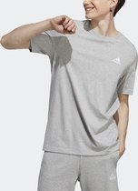 adidas Sportswear Essentials Single Jersey Geborduurd Small Logo T-shirt - Heren - Grijs- M