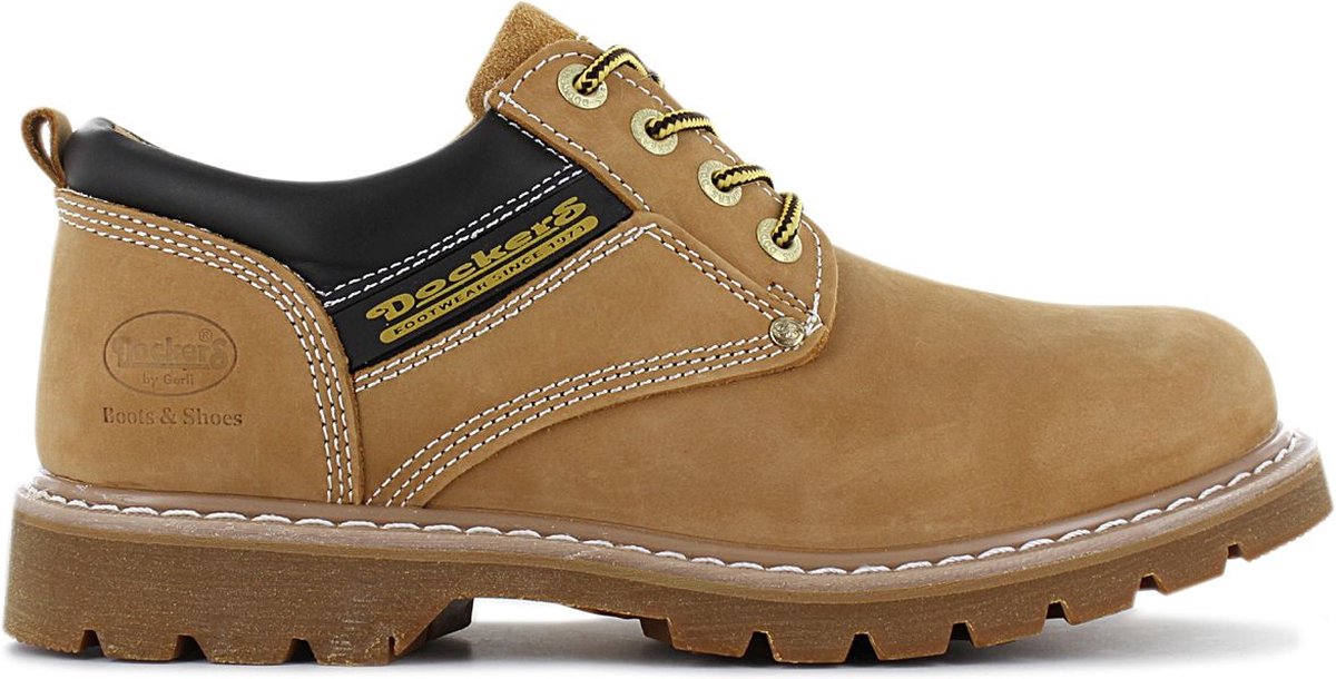 Dockers by Gerli - Heren Sneakers Schoenen Leer Golden-Tan 23DA005-300910 - Maat EU 46 UK 11