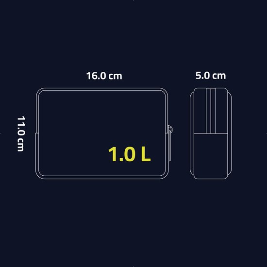 Housse pour ordinateur portable 13 pouces - Housse pour ordinateur portable - Housse pour tablette - avec pochette organiseur de câbles - Zwart