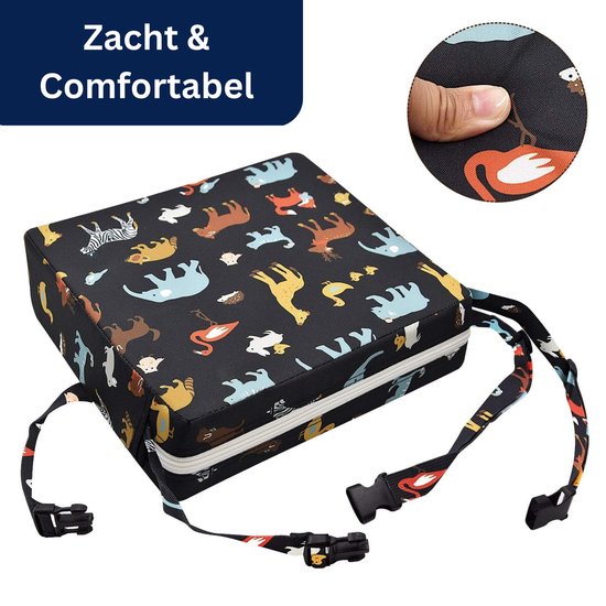 Stoelverhoger - Dieren - 8cm hoog - Verhoogkussen - Stoelverhoger voor kinderen - Stoelverhoger voor eetkamerstoel - Stoelverhoger eettafel - Zitverhoger - peuter van Angel Baby — afbeelding 3