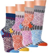 Hygge sokken – vrolijk design – 2 paar – maat 39/42