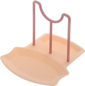 Porte-spatule - Porte-cuillère - Porte-couvercle - Porte Batterie de cuisine de cuisine - Porte-ustensiles de cuisine - Porte-couvercle de casserole - Organisateur - Anti déversement - Cuisson - Rose