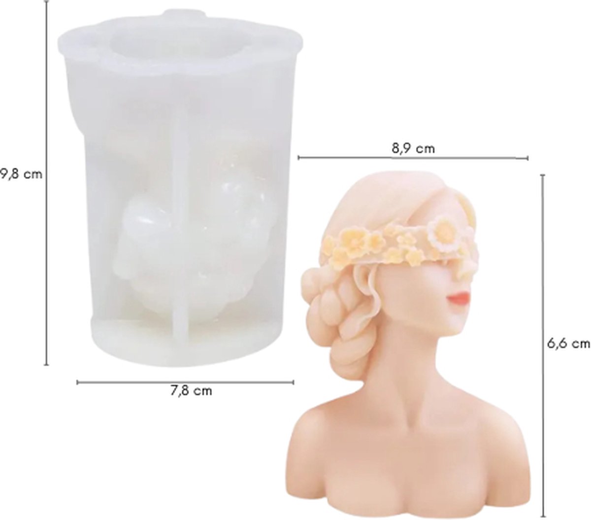 Femme Silicone Bougie Moule Forme du Corps, Gateau Moule Bougie