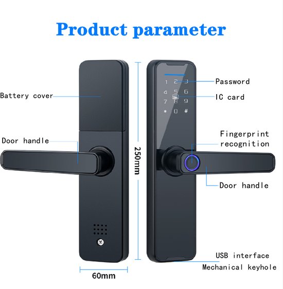 Smart Biometrische Vingerafdruk Deurslot