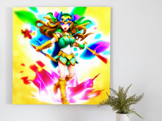 Palutena palette | Palutena Palette | Kunst - 40x40 centimeter op Dibond | Foto op Dibond