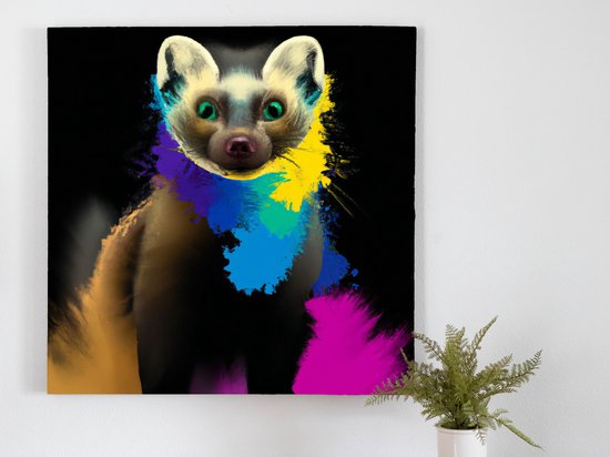 Vibrant Color Burst kunst - 100x100 centimeter op Canvas | Foto op Canvas - wanddecoratie