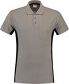 Tricorp Poloshirt Bi-Color - Workwear - 202002 - Grijs-Zwart - maat 5XL