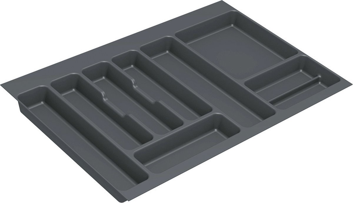 DELINIA - Range-couverts pour tiroir - L. 70,7 x l. 46,2 cm - plastique -  gris foncé -... | bol.com