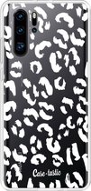 Casetastic Huawei P30 Pro Hoesje - Softcover Hoesje met Design - Leopard Print White Print