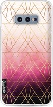 Casetastic Samsung Galaxy S10e Hoesje - Softcover Hoesje met Design - Pink Ombre Triangles Print