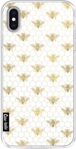 Casetastic Apple iPhone XS Max Hoesje - Softcover Hoesje met Design - Golden Honey Bee Print