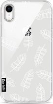 Casetastic Apple iPhone XR Hoesje - Softcover Hoesje met Design - Feathers Outline Print