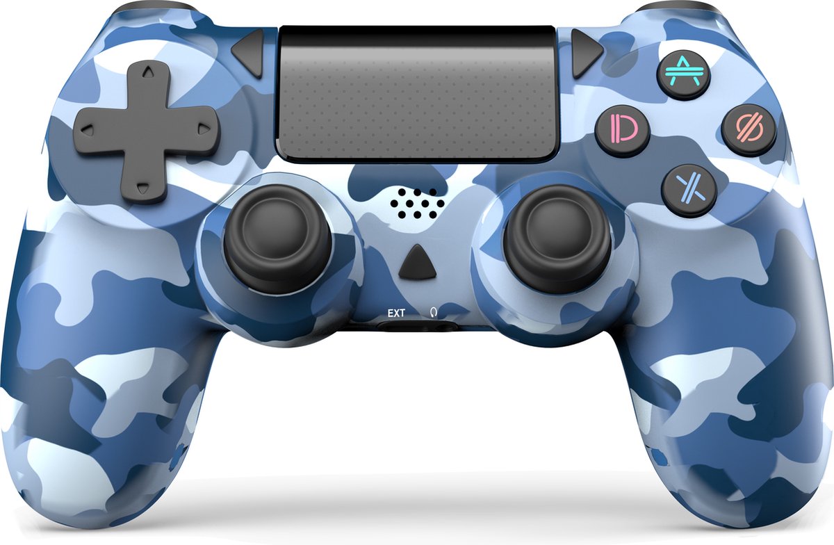 Dadson Draadloze Controller - Geschikt voor PS4 - Camouflage Blauw