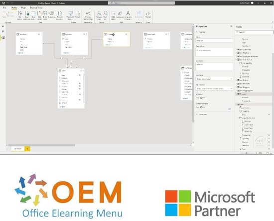 Microsoft Power BI E-Learning Training Cursus Box - OEM Office ELearning Menu