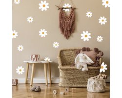 Stickerkamer® - Muursticker kinderkamer - Muurstickers babykamer - Madeliefjesprint set 16 stuks - Daisy bloemen set - Madeliefjes bloemen - Muurdecoratie - Bloemen stickers