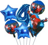 Kinder Feestpakket Superheld - Ballon - Kinderfeest Ballon Pakket - Spiderman Superheld - Spiderman kinderfeestje - Verjaardag Versiering - Superheld Ballon - Verjaardag leeftijd 4 - Kinderfeest Jongen - Spiderman Birthday Decoration