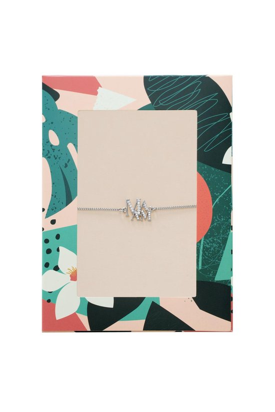 Copper -bracelet with little zircon stones -Mama- Zilver- Yehwang-Moederdag cadeautje - cadeau voor haar - mama
