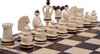 Afbeelding van het spelletje Schaakset compleet met schaakbord en brons gevulde schaakstukken - Decoratief Schaakspel met Uniek Design