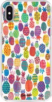 Casetastic Apple iPhone XS Max Hoesje - Softcover Hoesje met Design - Happy Pineapples Print