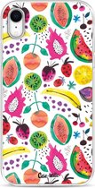 Casetastic Apple iPhone XR Hoesje - Softcover Hoesje met Design - Tropical Fruits Print