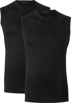 Schiesser American T-shirts - muscle shirt O-hals 2-pack - zwart -  Maat M