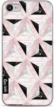 Casetastic Softcover Apple iPhone 7 / 8 - Marble Triangle Blocks Pink