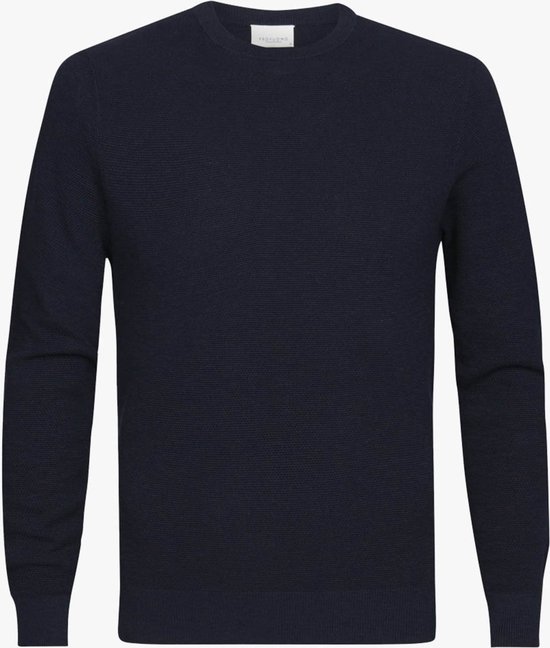 Profuomo - O-Hals Trui Navy - Heren - Maat L - Regular-fit