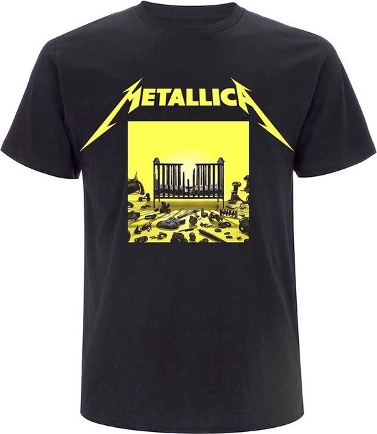 Metallica Heren Tshirt -L- 72 Seasons Squared Cover Zwart
