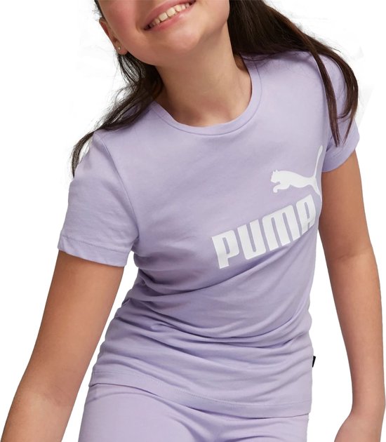 Puma Essentials kinder sport T-shirt paars - Maat 128