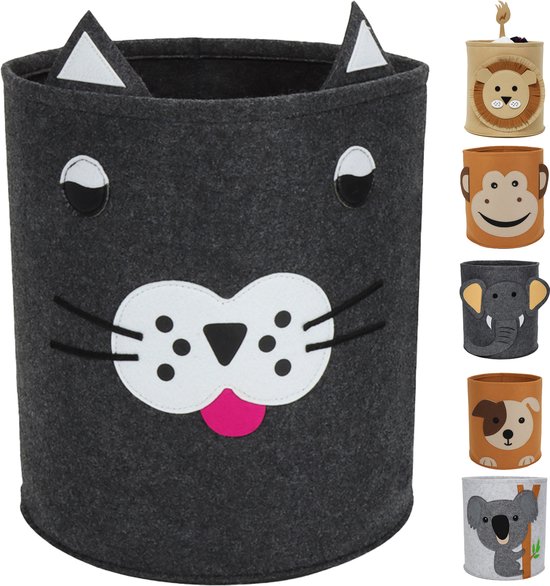 Panier à jouets pour Enfants - Panier de rangement pour chambre d'enfant - Panier à linge pour chambre d'enfant - Coffre à Jouets - Kat