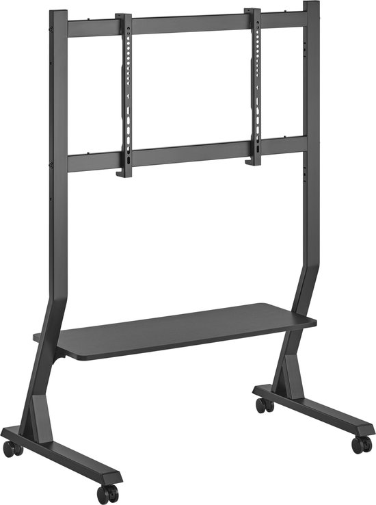 FITUEYES tv stand mobile for 32-60 inch, Rotatable & Height adjustable universal tv stand trolley with wheel, Max VESA 600x400mm