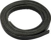 Leerband, B: 10 mm, dikte 3 mm, zwart, 2 m/ 1 doos