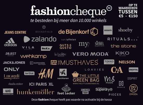 handel Vaardigheid Vervelen fashioncheque zwart – Cadeaukaart 100 euro | bol.com