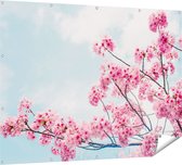 Gards Tuinposter Roze Bloesemboom - Bloemen - 160x120 cm - Tuindoek - Tuindecoratie - Wanddecoratie buiten - Tuinschilderij