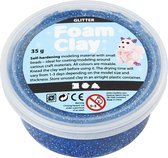 Foam Clay®, blauw, glitter, 35gr