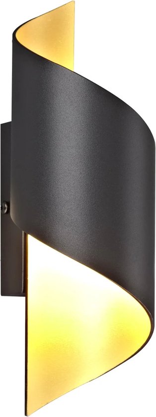 HELIX Wandlicht zwart / goud G9 excl (max 40W)