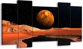 Peinture sur toile Nature | Rouge, noir, orange | 120x65 5 Liège