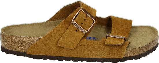 Birkenstock ARIZONA - Maat: 43 - Volwassenen Heren slippers - Kleur: Cognac