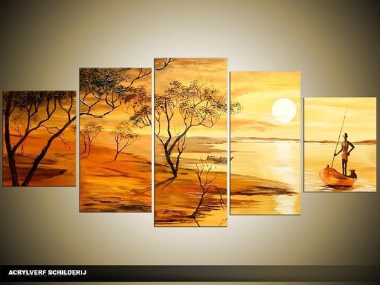 Peinture acrylique Nature | Jaune marron | 150x70cm 5Liège peint à la main