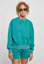 Urban Classics - Oversized Stone Washed Crewneck sweater/trui - XS - Blauw