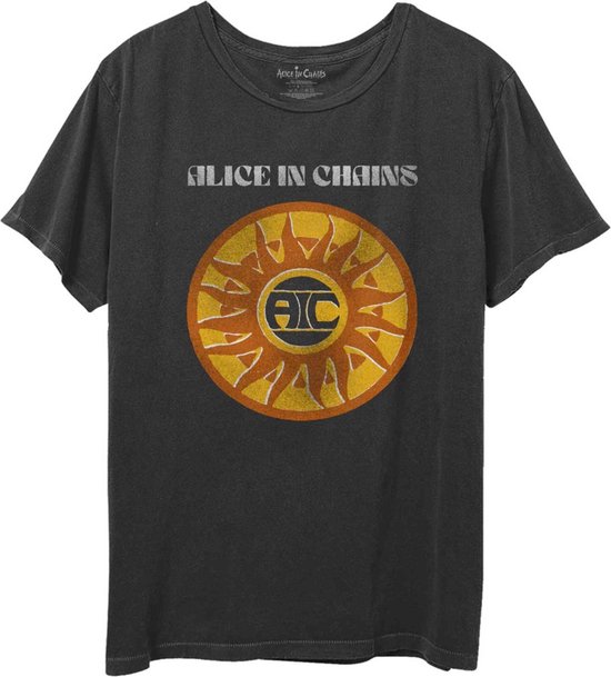Alice In Chains - T-shirt Vintage Circle Sun - XL - Zwart