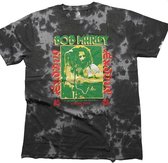 Bob Marley - Exodus Tie-Dye Heren T-shirt - L - Zwart/Grijs