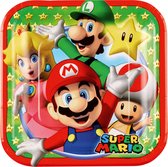 Super Mario - Assiettes (8 pièces - 18x18 cm)