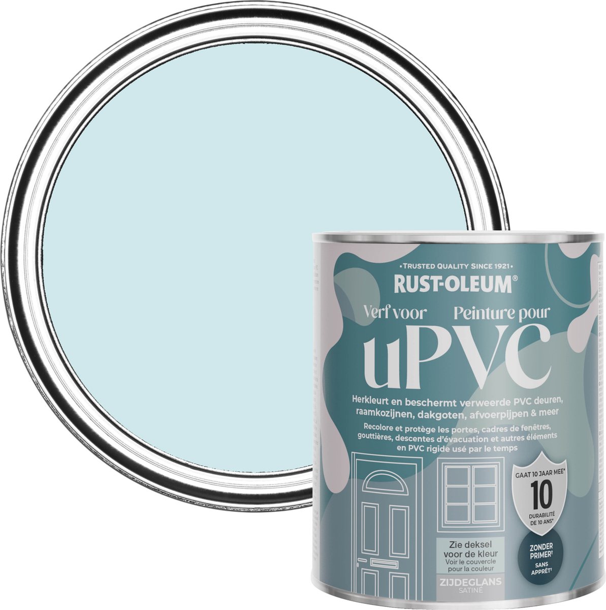 Rust-Oleum Blauw Zijdeglans Verf voor PVC - Eucalyptus 750 ml