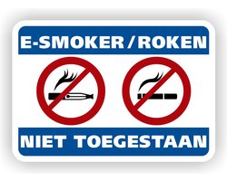 Jerma-E- Smoker-Roken niet Toegestaan-Sticker-E smoking prohibited-Decal