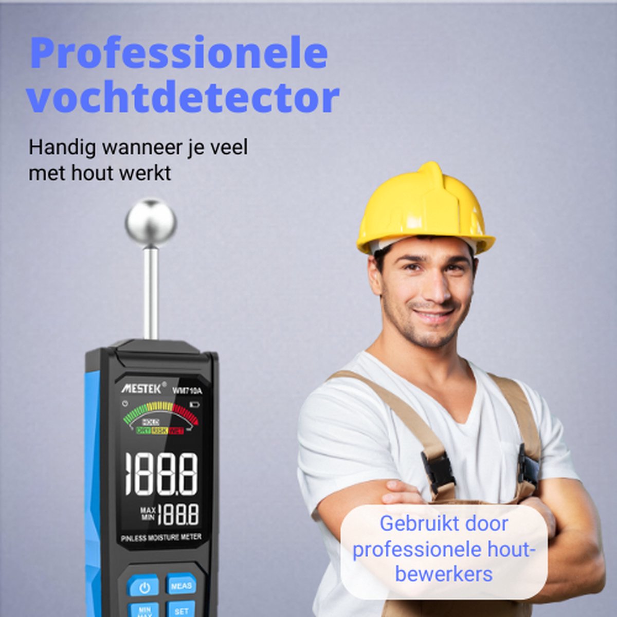 Mestek Pinless Moisture Meter 2.0 WM710A Hygromètre Murs