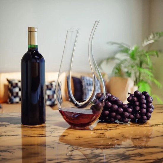 Excelsa Bacco Carafe à Décanter 1,5 L En Verre Transparent - Élégante Et Robuste