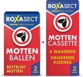 Roxasect Mottenballen 20 stuks & Anti Mottencassette 2 stuks - Insectenbestrijding - Combipack