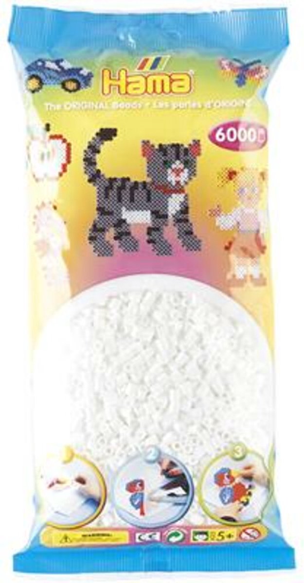Hama 6000 Kralen Wit - 205-01