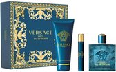 Versace Eros Giftset - 100 ml eau de toilette spray + 10 ml eau de toilette spray + 100 ml showergel - cadeauset voor heren